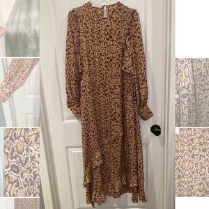 Snakeskin Mid-Calf Dress